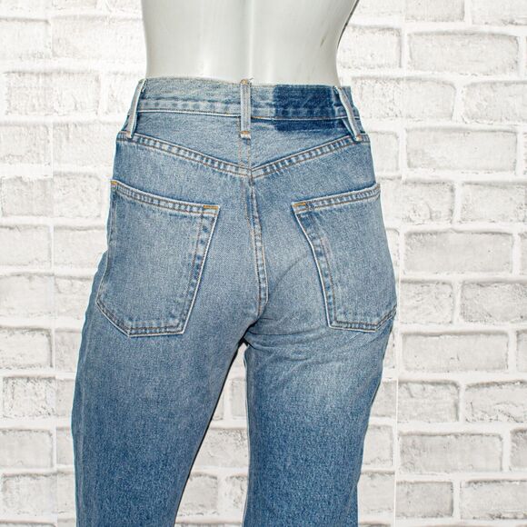 FRAME Denim Rigid Re-release Le Original Jeans Front Split Boot Size 24 - Picture 11 of 11